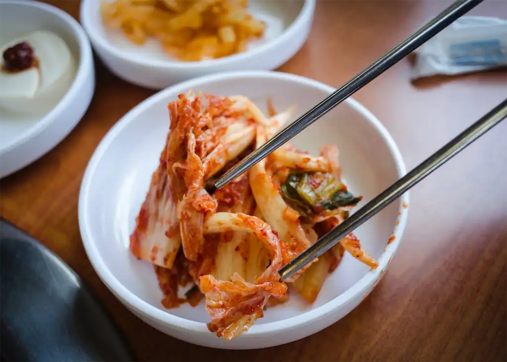 Kimchi in Ceramic Bowl