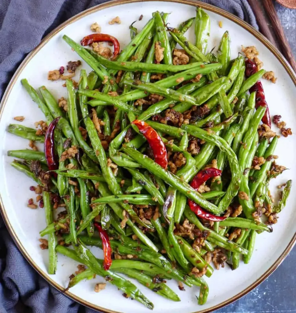 Sichuan Dry-Fried Green Beans (Gan Bian Si Ji Dou)