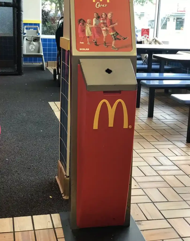 fast food trash bin mcdonalds