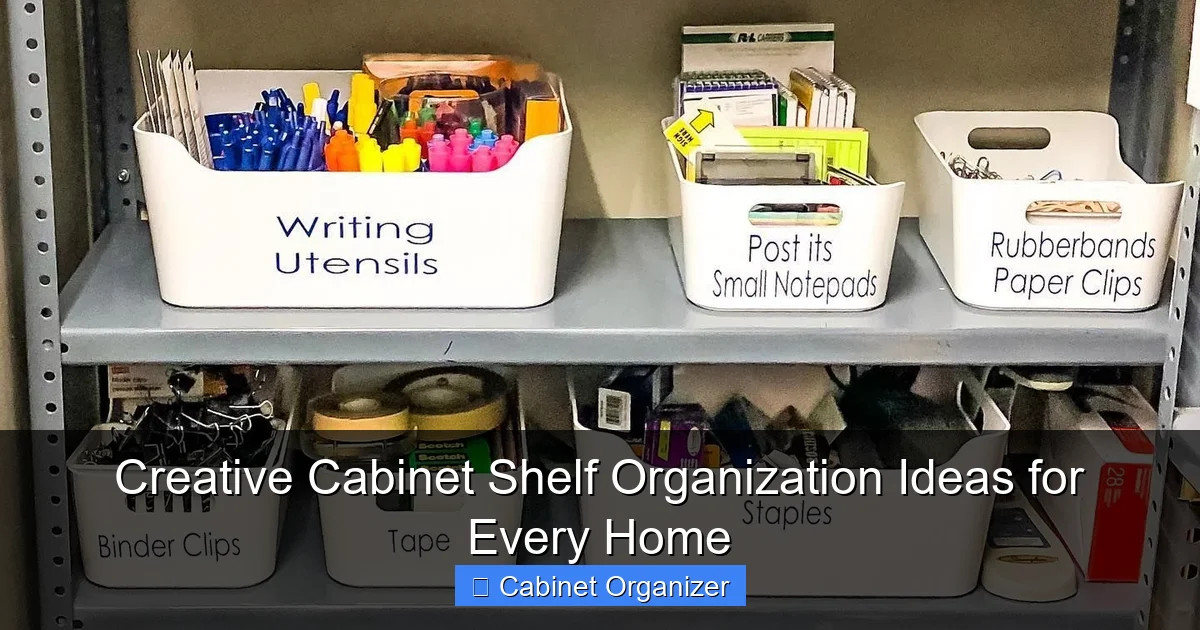 Creative Cabinet Shelf Organization Ideas for Every Home