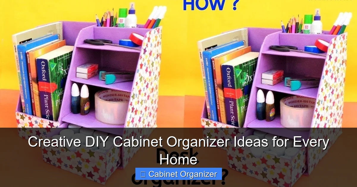 Creative DIY Cabinet Organizer Ideas for Every Home
