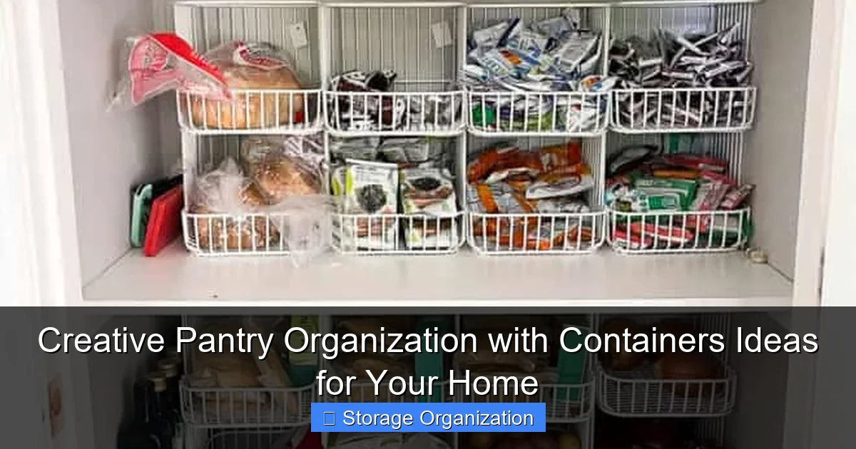 Creative Pantry Organization with Containers Ideas for Your Home