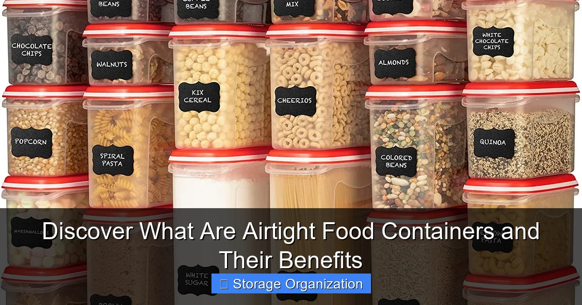Discover What Are Airtight Food Containers and Their Benefits