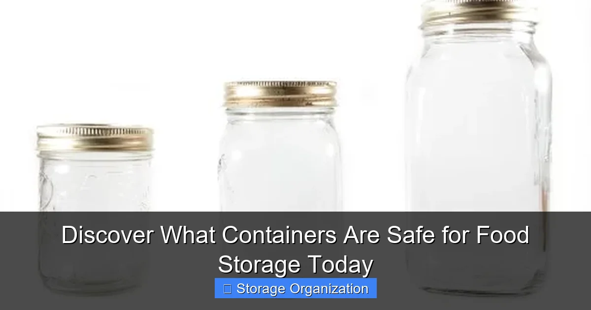 Discover What Containers Are Safe for Food Storage Today