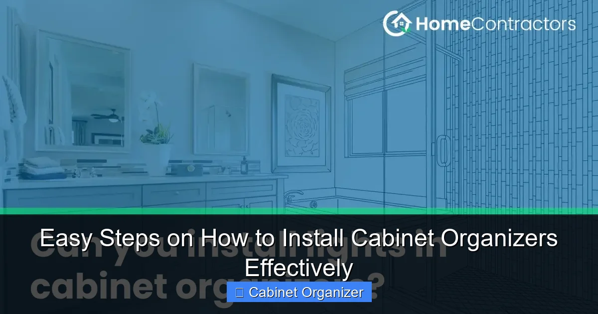 Easy Steps on How to Install Cabinet Organizers Effectively