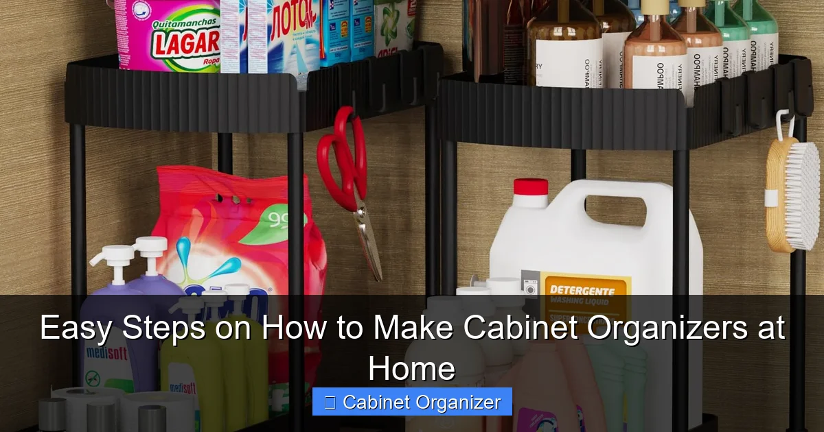 Easy Steps on How to Make Cabinet Organizers at Home