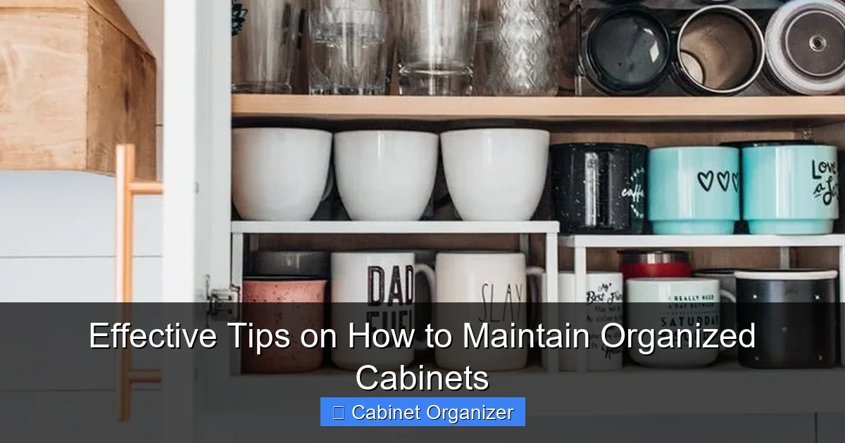 Effective Tips on How to Maintain Organized Cabinets