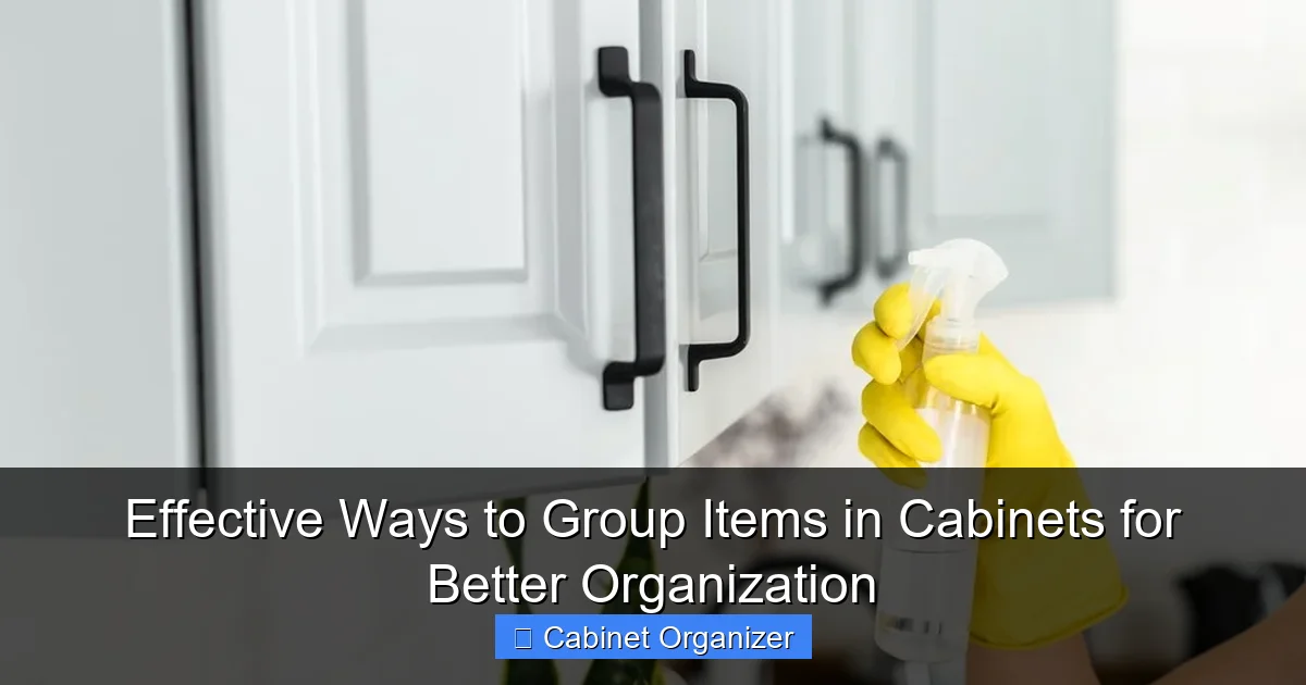 Effective Ways to Group Items in Cabinets for Better Organization