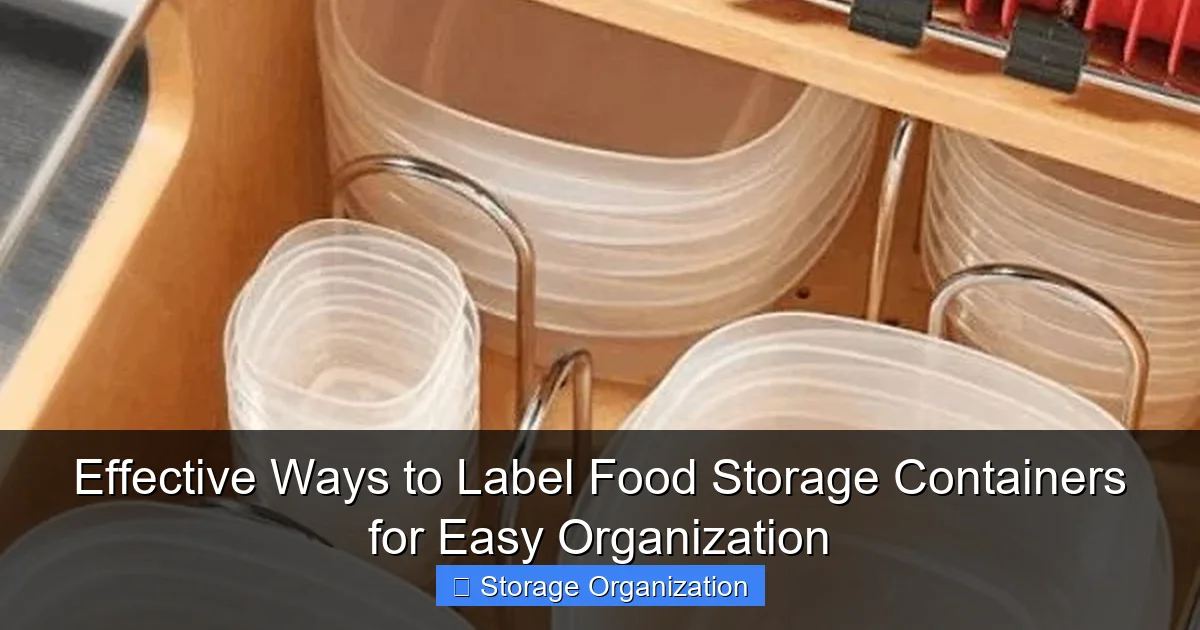 Effective Ways to Label Food Storage Containers for Easy Organization