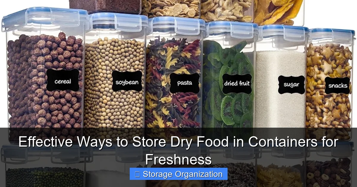 Effective Ways to Store Dry Food in Containers for Freshness