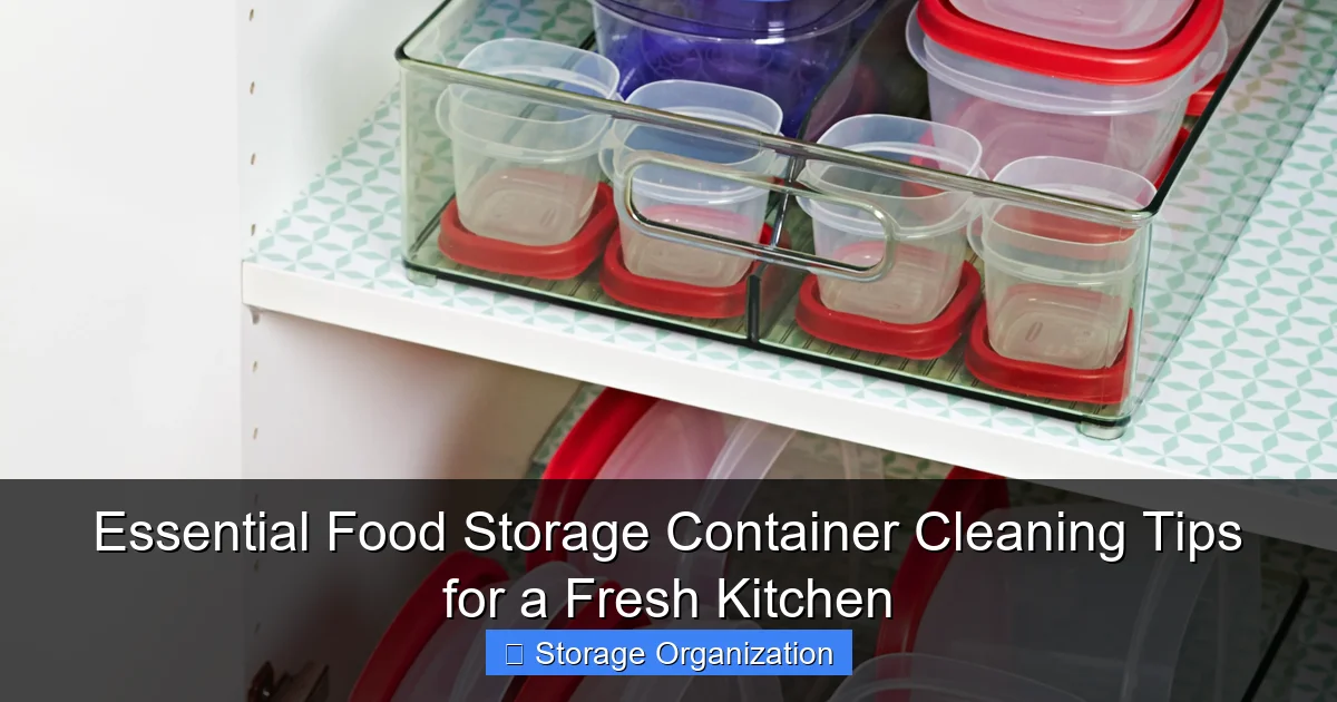 Essential Food Storage Container Cleaning Tips for a Fresh Kitchen