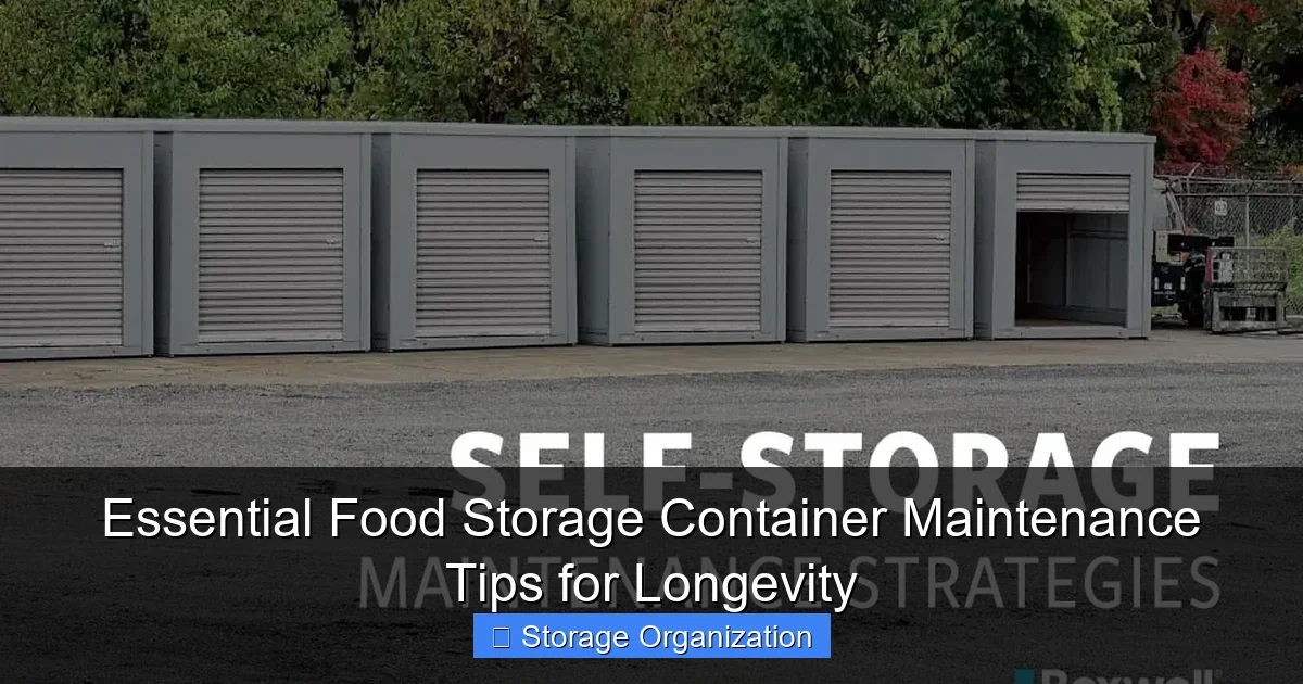 Essential Food Storage Container Maintenance Tips for Longevity