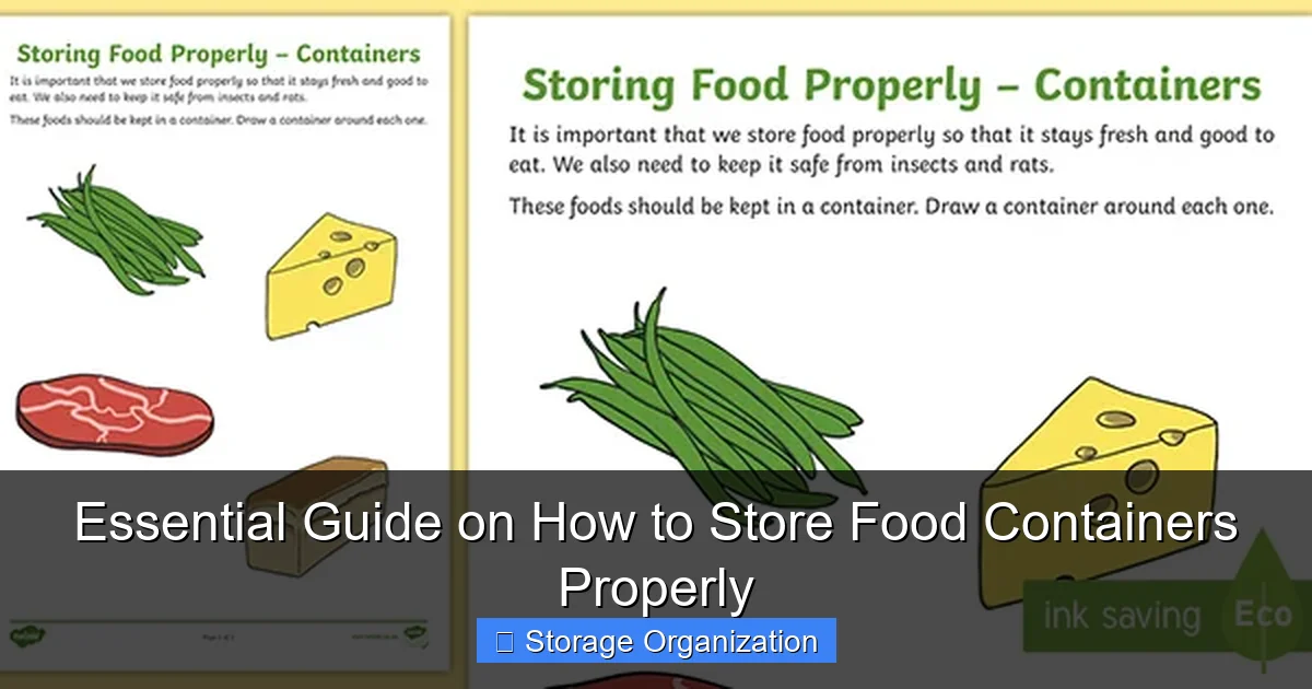 Essential Guide on How to Store Food Containers Properly