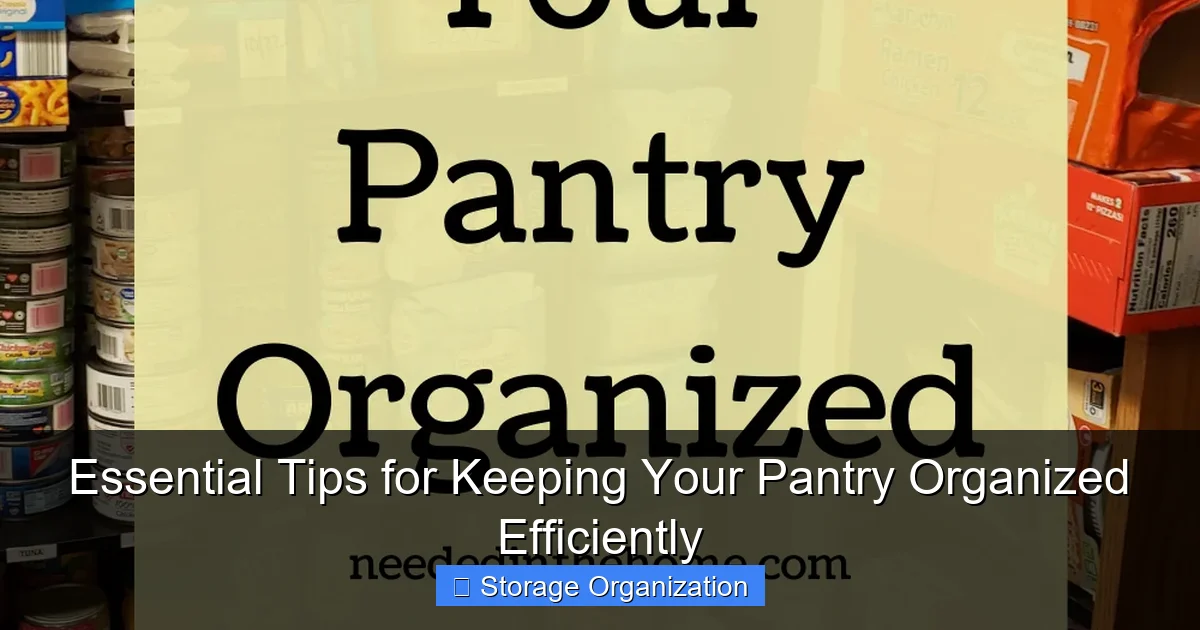 Essential Tips for Keeping Your Pantry Organized Efficiently