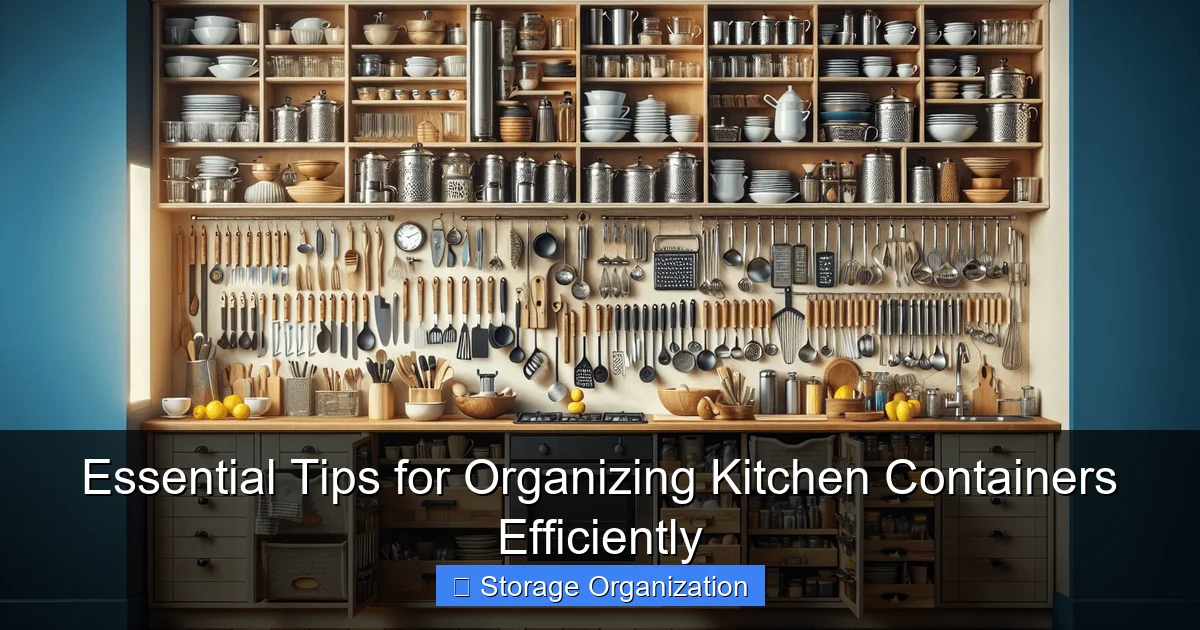 Essential Tips for Organizing Kitchen Containers Efficiently