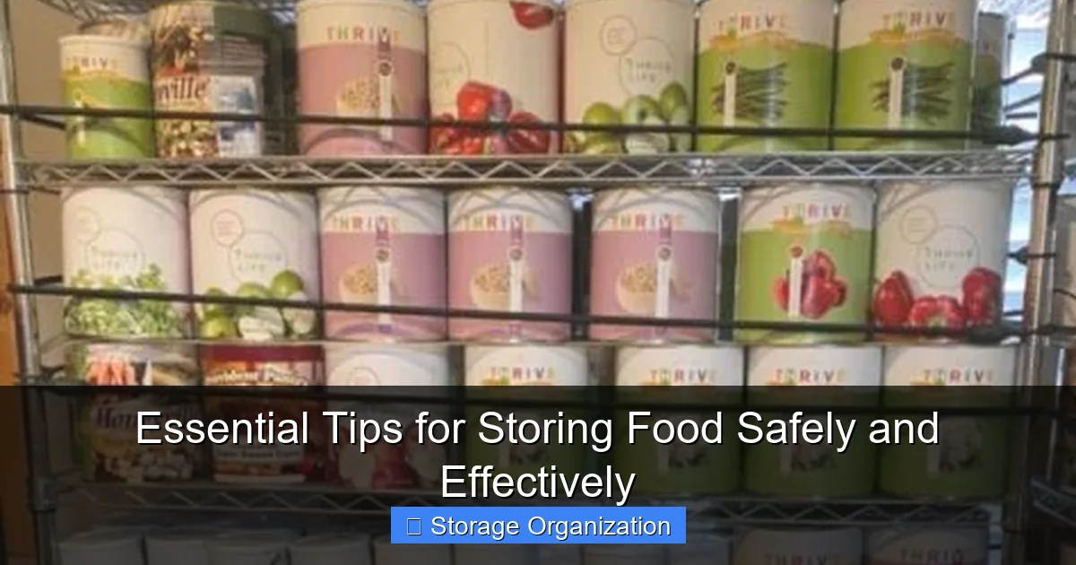 Essential Tips for Storing Food Safely and Effectively