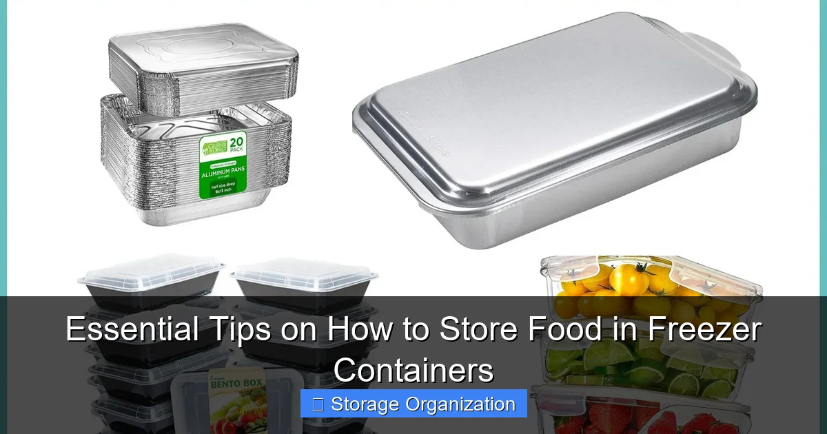 Essential Tips on How to Store Food in Freezer Containers