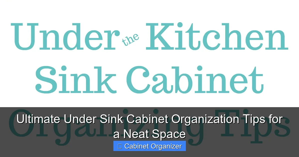 Ultimate Under Sink Cabinet Organization Tips for a Neat Space