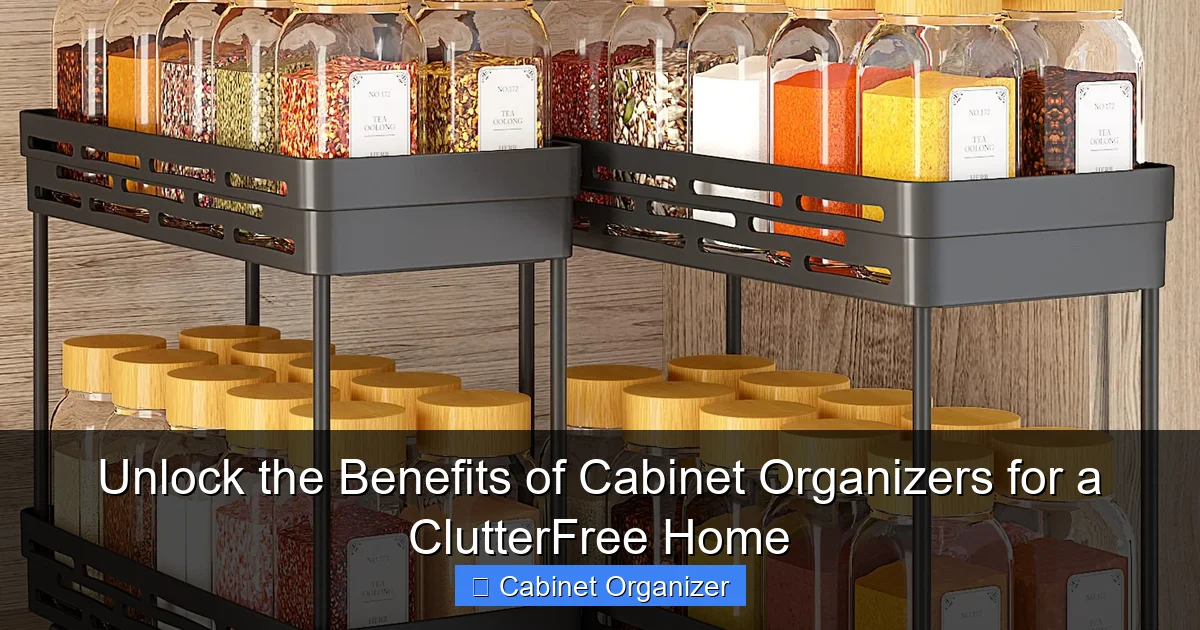 Unlock the Benefits of Cabinet Organizers for a ClutterFree Home